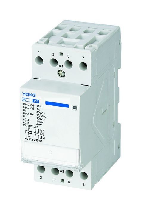 4 Poles Household AC Contactor for -25℃- 40℃ Ambient Temperature and 50/60Hz