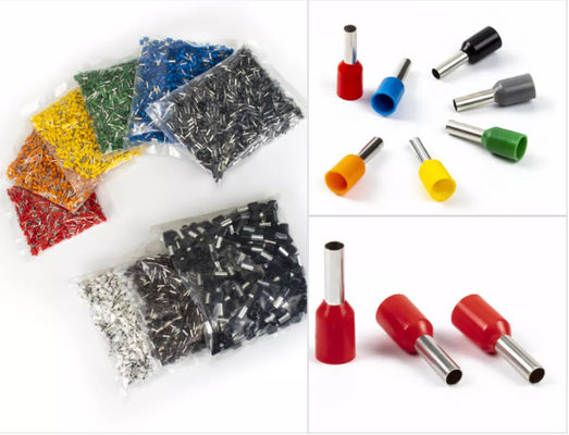 کانکتور سیمی AWG 18 ترمینال چین دار پیش عایق شده E1018 مس برنجی